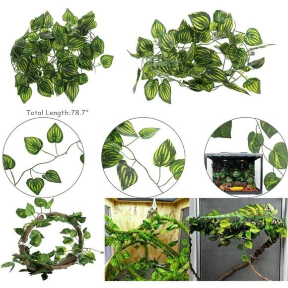 Bearded Dragon Tank Accessories Lizard Large Hammock Jungle Climber Vines - Picture 4 of 8